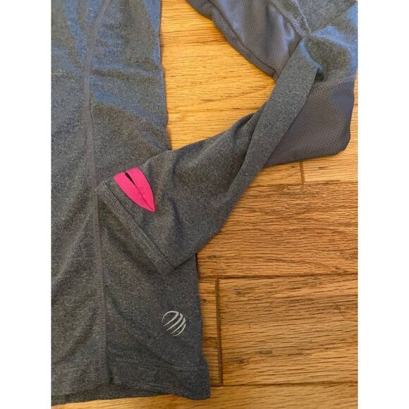 MPG, women's athletic grey, long sleeve fitted, keyhole,mesh back & under arms M - Picture 3 of 10